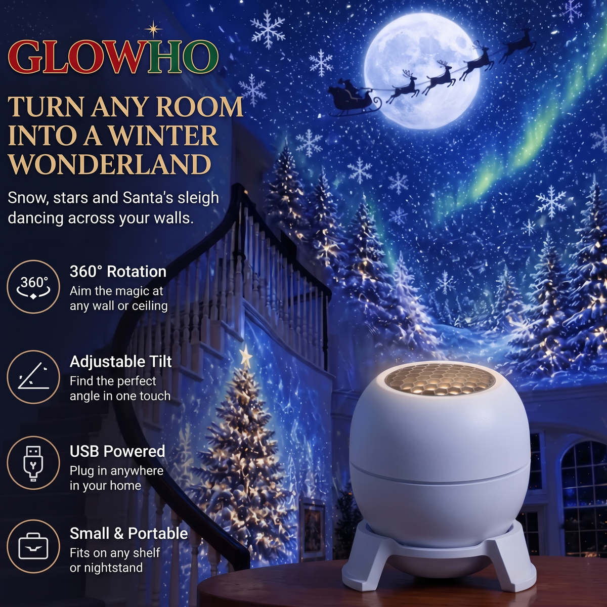 Christmas Projector - Glowhoho